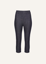 Load image into Gallery viewer, Capri slim wool pants in navy
