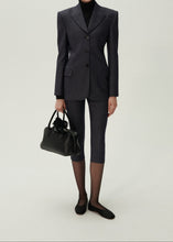 Load image into Gallery viewer, Capri slim wool pants in navy
