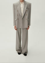 Load image into Gallery viewer, Wide leg tailored pants in grey
