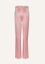 Load image into Gallery viewer, Wide leg silk tailored pants in pink
