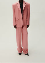 Load image into Gallery viewer, Wide leg silk tailored pants in pink
