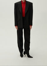 Load image into Gallery viewer, Tapered wool trousers in black

