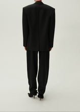 Load image into Gallery viewer, Tapered wool trousers in black
