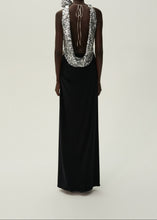 Load image into Gallery viewer, Hip plunge maxi skirt in black
