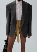 Load image into Gallery viewer, Cropped corset button-up shirt in white

