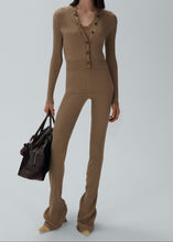 Load image into Gallery viewer, Rib stitch knitwear tank in brown
