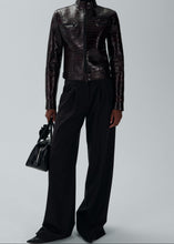 Load image into Gallery viewer, RE25 LEATHER 05 JACKET BURGUNDY
