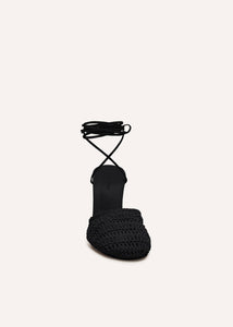 SS21 CROCHET SANDALS BLACK