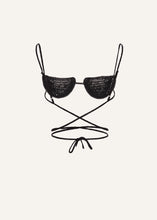Load image into Gallery viewer, SS22 CROCHET 02 BRA BLACK
