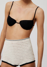 Load image into Gallery viewer, SS22 CROCHET 02 BRA BLACK
