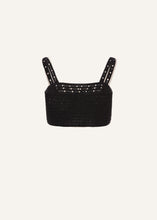 Load image into Gallery viewer, SS22 CROCHET 04 TOP BLACK
