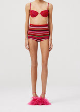 Load image into Gallery viewer, Crochet culotte shorts in pink stripe

