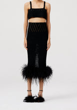 Load image into Gallery viewer, SS22 CROCHET 08 SKIRT BLACK
