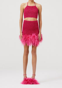 SS22 CROCHET 10 SKIRT PINK