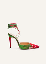 Load image into Gallery viewer, SS22 THIN PUMPS FABRIC GREEN PRINT
