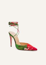 Load image into Gallery viewer, SS22 THIN PUMPS FABRIC GREEN PRINT
