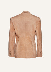 SS23 LEATHER 04 BLAZER BEIGE