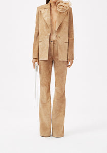 SS23 LEATHER 04 BLAZER BEIGE
