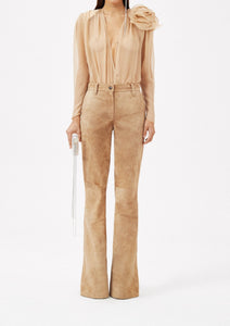 SS23 LEATHER 05 PANTS BEIGE