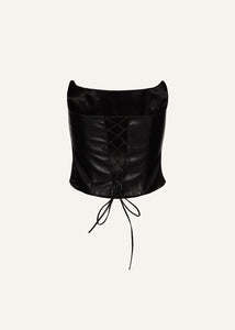 SS23 LEATHER 07 CORSET BLACK