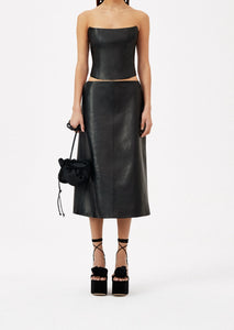 SS23 LEATHER 07 CORSET BLACK