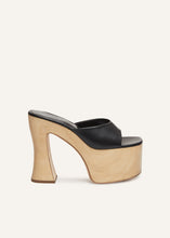 Load image into Gallery viewer, SS23 PLATFORM MULE LEATHER WOOD
