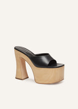 Load image into Gallery viewer, SS23 PLATFORM MULE LEATHER WOOD
