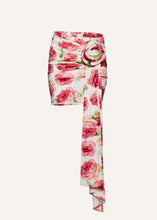 Load image into Gallery viewer, Flower sash mini skirt in cream print
