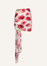 Load image into Gallery viewer, Flower sash mini skirt in cream print
