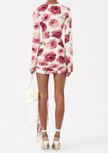 Load image into Gallery viewer, Flower sash mini skirt in cream print
