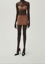 Load image into Gallery viewer, SS24 LEATHER 04 SKIRT BROWN
