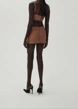 Load image into Gallery viewer, SS24 LEATHER 04 SKIRT BROWN
