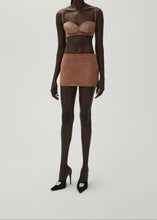 Load image into Gallery viewer, SS24 LEATHER 05 TOP BRA BROWN
