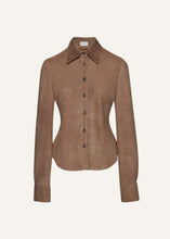 Load image into Gallery viewer, SS24 LEATHER 09 SHIRT BROWN
