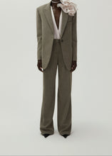 Load image into Gallery viewer, Wide-leg twill trousers in beige

