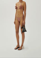 Load image into Gallery viewer, String tie swim bottom in metallic blush
