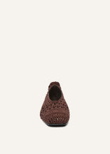 Load image into Gallery viewer, SS25 BALLET FLATS CROCHET BROWN
