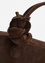Load image into Gallery viewer, Brigitte bag in brown suede and silver
