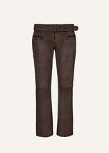 Load image into Gallery viewer, SS25 LEATHER 11 PANTS BROWN SUEDE
