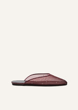 Load image into Gallery viewer, SS25 MULE FLATS BURGUNDY
