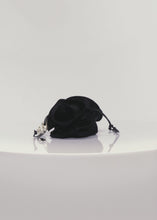Load and play video in Gallery viewer, Small pearl Magda bag in black satin
