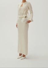 Load image into Gallery viewer, Mohair blend cropped cardigan in cream
